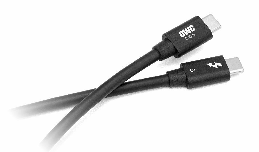 OWC Thunderbolt 5 (USB-C) Cable – High-Speed Data Transfer and 240W Power Delivery, Available in 30cm, 80cm, and 100cm Lengths OWC Thunderbolt 5 (USB-C) Cable – High-Speed Data Transfer and 240W Power Delivery, Available in 30cm, 80cm, and 100cm Lengths